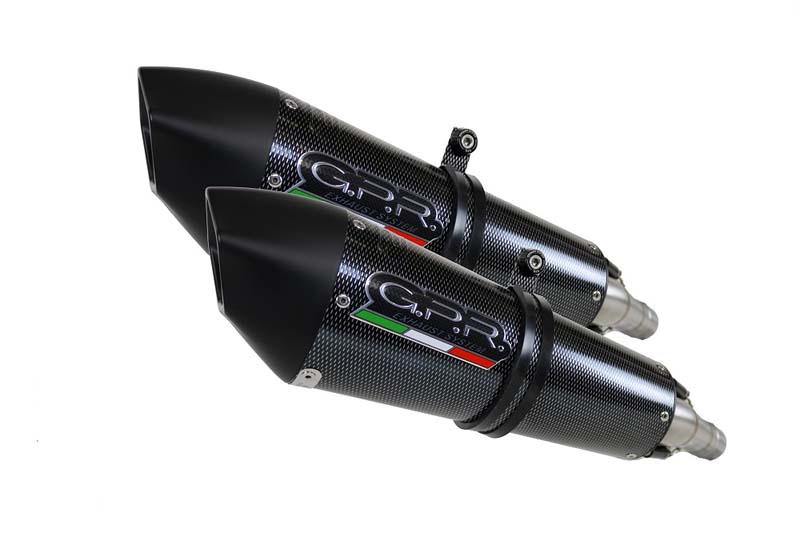   Kawasaki Zzr 1400 2008-2011, Gpe Ann. Poppy, Dual Homologated legal slip-on exhaust including removable db killers and link pi
